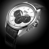  Shop Authentic Hugo Boss Driver Chronograph Quartz Silver Dial Black Leather Strap Watch For Men - 1512880 - Luxxuri
