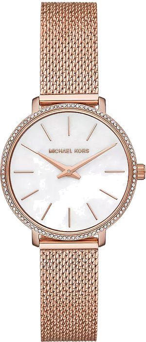  Shop Authentic Michael Kors Pyper Quartz Mother of Pearl White Dial Rose Gold Mesh Strap Watch For Women - MK4588 - Luxxuri
