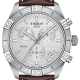  Shop Authentic Tissot PR 100 Sport Quartz Chronograph Silver Dial Brown Leather Strap Watch For Men - T101.617.16.031.00 - Luxxuri