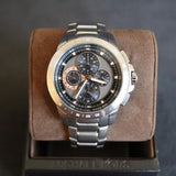  Shop Authentic Michael Kors Ryker Chronograph Black Dial Silver Steel Strap Watch For Men - MK8528 - Luxxuri
