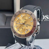  Shop Authentic Hugo Boss Admiral Yellow Dial Black Rubber Silicone Strap Watch for Men - 1513968 - Luxxuri