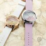  Shop Authentic Guess Crush Crystals Silver Dial Pink Rubber Strap Watch for Women - W1223L1 - Luxxuri