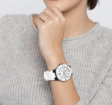  Shop Authentic Guess Overdrive Chronograph White Dial White Rubber Strap Watch for Women - W0149L6 - Luxxuri