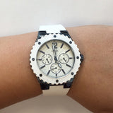  Shop Authentic Guess Overdrive Chronograph White Dial White Rubber Strap Watch for Women - W0149L6 - Luxxuri