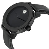  Shop Authentic Movado Bold Black Dial Black Leather Strap Watch for Women - 3600483 - Luxxuri