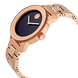  Shop Authentic Movado Bold Black Dial Rose Gold Steel Strap Watch for Women - 3600463 - Luxxuri