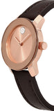  Shop Authentic Movado Bold Rose Gold Dial Brown Leather Strap Watch For Women - 3600438 - Luxxuri