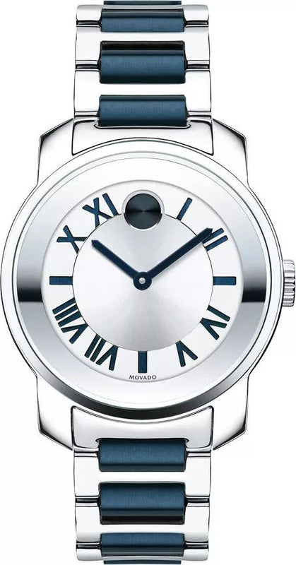  Shop Authentic Movado Bold Silver Dial Two Tone Steel Strap Watch For Women - 3600354 - Luxxuri