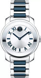  Shop Authentic Movado Bold Silver Dial Two Tone Steel Strap Watch For Women - 3600354 - Luxxuri