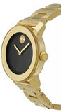  Shop Authentic Movado Bold Black Dial Gold Steel Strap Unisex Watch - 3600397 - Luxxuri