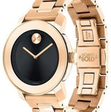  Shop Authentic Movado Bold Black Dial Rose Gold Steel Strap Watch for Women - 3600463 - Luxxuri