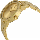  Shop Authentic Movado Bold Diamonds Gold Dial Gold Steel Strap Watch for Women - 3600150 - Luxxuri