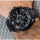  Shop Authentic Diesel Mega Chief Chronograph Black Steel Strap Watch For Men - DZ4283 - Luxxuri