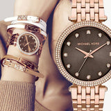  Shop Authentic Michael Kors Darci Brown Dial Rose Gold Stainless Steel Strap Watch for Women - MK3217 - Luxxuri