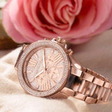  Shop Authentic Michael Kors Wren Diamonds Rose Gold Dial Two Tone Steel Strap Watch for Women - MK6159 - Luxxuri