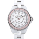 Shop Authentic Chanel J12 Quartz Diamonds Ceramic White Dial White Steel Strap Watch for Women - J12 H4466 - Luxxuri