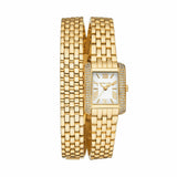  Shop Authentic Michael Kors Emery Pave Double Wrap White Dial Gold Steel Strap Watch for Women - MK4833 - Luxxuri