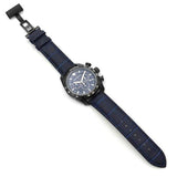  Shop Authentic Versace V-Ray Chronograph Quartz Blue Dial Black Leather Strap Watch For Men - VEDB00418 - Luxxuri
