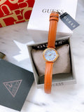  Shop Authentic Guess Park Avenue Blue Dial Brown Leather Strap Watch for Women - W0838L2 - Luxxuri