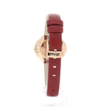  Shop Authentic Swarovski Crystal Flower Red Dial Red Leather Strap Watch for Women - 5552780 - Luxxuri