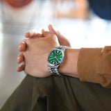  Shop Authentic Citizen Tsuyosa Automatic Green Dial Silver Steel Strap Watch For Men - NJ0150-81X - Luxxuri