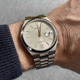  Shop Authentic Citizen Tsuyosa Automatic Oatmeal White Dial Silver Steel Strap Watch For Men - NJ0151-88W - Luxxuri