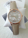  Shop Authentic Emporio Armani Classic Quartz Silver Dial Beige Leather Strap Watch For Men - AR2464 - Luxxuri