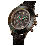  Shop Authentic Swarovski Octea Chrono Grey Dial Grey Leather Strap Watch for Women - 5671153 - Luxxuri