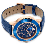  Shop Authentic Swarovski Octea Lux Chrono Blue Dial Blue Leather Strap Watch for Women - 5563480 - Luxxuri