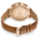  Shop Authentic Swarovski Octea Lux Chrono Brown Gold Dial Brown Leather Strap Watch for Women - 5632260 - Luxxuri