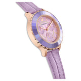  Shop Authentic Swarovski Octea Lux Chrono Purple Dial Purple Leather Strap Watch for Women - 5632263 - Luxxuri