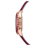  Shop Authentic Swarovski Octea Lux Chrono Red Dial Red Leather Strap Watch for Women - 5547642 - Luxxuri
