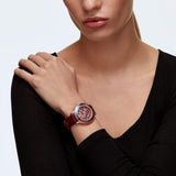  Shop Authentic Swarovski Octea Lux Chrono Red Dial Red Leather Strap Watch for Women - 5547642 - Luxxuri