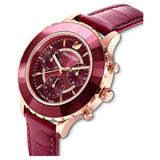  Shop Authentic Swarovski Octea Lux Chrono Red Dial Red Leather Strap Watch for Women - 5547642 - Luxxuri