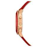  Shop Authentic Swarovski Octea Lux Chrono Red Dial Red Leather Strap Watch for Men - 5646975 - Luxxuri
