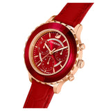  Shop Authentic Swarovski Octea Lux Chrono Red Dial Red Leather Strap Watch for Men - 5646975 - Luxxuri