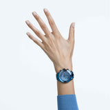  Shop Authentic Swarovski Octea Lux Sport Chronograph Blue Dial Blue Steel Strap Watch for Women - 5610475 - Luxxuri