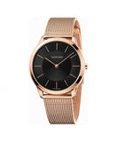  Shop Authentic Calvin Klein Minimal Black Dial Rose Gold Mesh Bracelet Watch for Men - K3M2162Y - Luxxuri