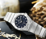  Shop Authentic Omega Constellation Manhattan Quartz Diamonds Blue Dial Silver Steel Strap Watch for Women - 131.10.25.60.53.001 - Luxxuri