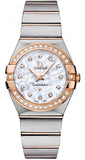 Omega Constellation Diamonds Mother of Pearl Dial Two Tone Steel Strap Watch for Women - 123.25.27.60.55.006