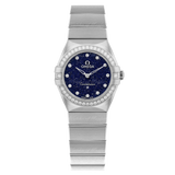  Shop Authentic Omega Constellation Manhattan Quartz Diamonds Blue Dial Silver Steel Strap Watch for Women - 131.15.25.60.53.001 - Luxxuri