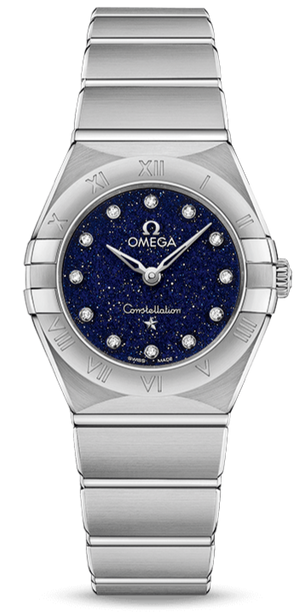  Shop Authentic Omega Constellation Manhattan Quartz Diamonds Blue Dial Silver Steel Strap Watch for Women - 131.10.25.60.53.001 - Luxxuri