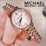  Shop Authentic Michael Kors Cinthia Mother of Pearl Rose Gold Dial Rose Gold Steel Strap Watch for Women - MK3643 - Luxxuri