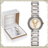  Shop Authentic Versace Virtus Quartz White Dial Silver Steel Strap Watch For Women - VET300621 - Luxxuri