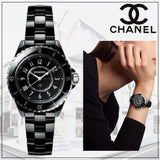  Shop Authentic Chanel J12 Quartz Black Dial Black Steel Strap Watch for Women - J12 H5695 - Luxxuri