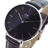  Shop Authentic Daniel Wellington Classic Petite York Black Dial Brown Leather Strap Watch For Women - DW00100182 - Luxxuri