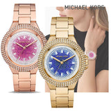 Shop Authentic Michael Kors Camille Analog Blue Dial Gold Steel Strap Watch For Women - MK7341 - Luxxuri