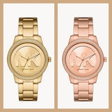  Shop Authentic Michael Kors Tibby Three Hand Gold Dial Gold Steel Strap Watch For Women - MK6879 - Luxxuri