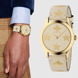  Shop Authentic Gucci G Timeless White Dial White Leather Strap Watch For Women - YA1264096 - Luxxuri