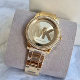  Shop Authentic Michael Kors Tibby Three Hand Gold Dial Gold Steel Strap Watch For Women - MK6879 - Luxxuri